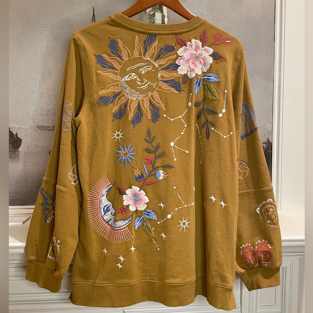 Johnny Was Celestine Side Split Sweatshirtochre G… - image 8